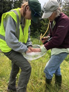 alex on left with eleanor citizen scientist on right